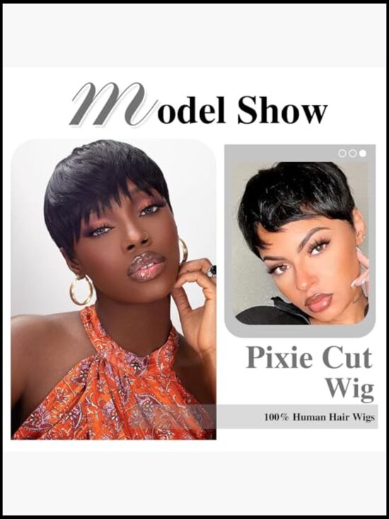 Pixie Cut Wig Human Hair Lace Top Brazilian Virgin Hair Short Bob Glueless main image 5
